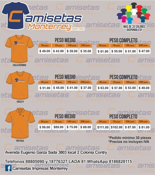 Playeras Deportivas Camisetas Dry Fit Monterrey Camisetas Monterrey