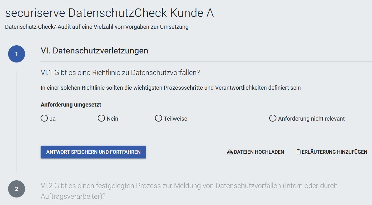 Datenschutz-"Audit" Online?