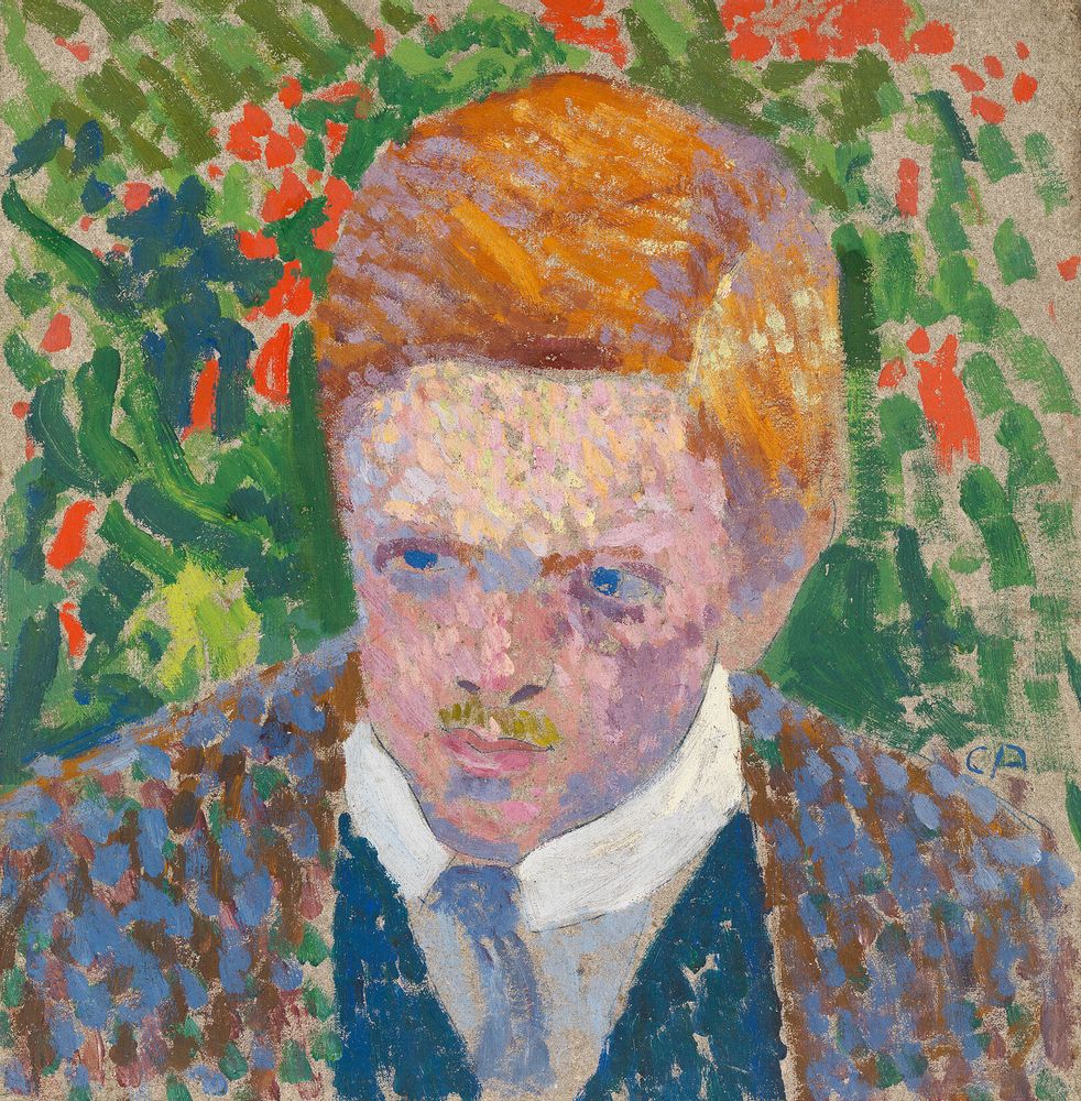 Cuno Amiet, Bildnis Curt Blass, Öl/Asbestfaserplatte (Eternit), 1904