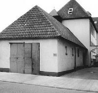 Spritzenhaus an der Dammschule am Ende der Pfarrstraße