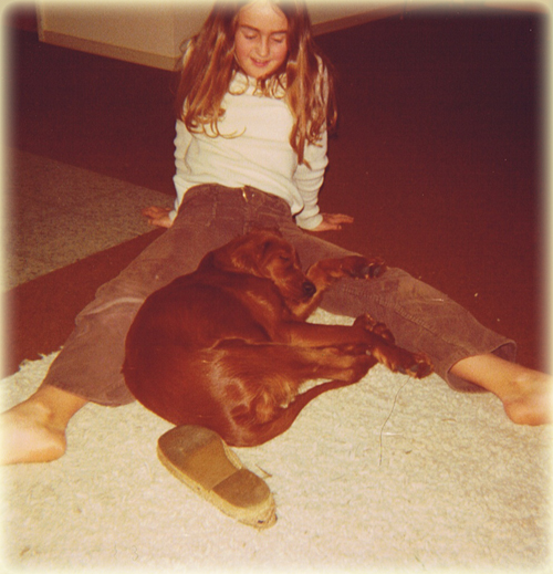 Unser erster Irish Setter: Susan & Copper, 1975