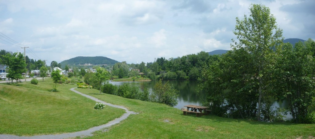 Le petit étang au bord duquel on a déjeuné..