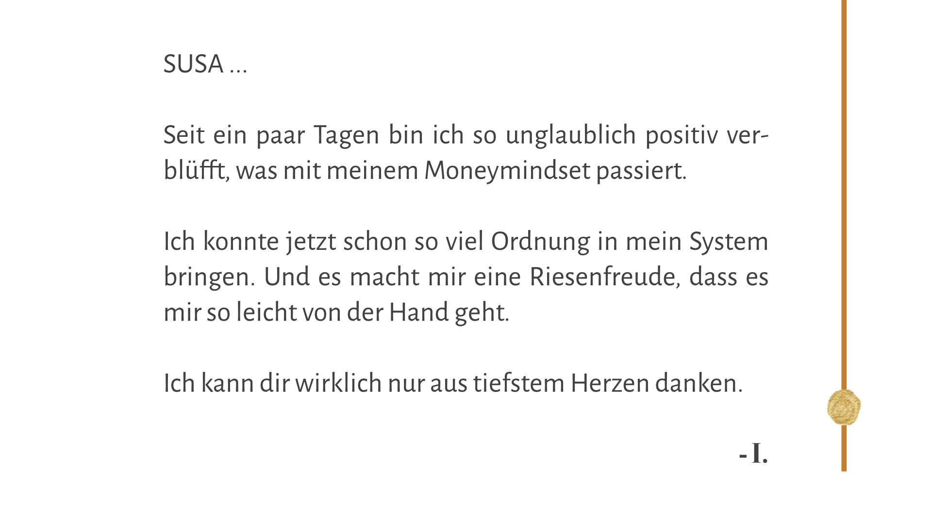 I., Unternehmerin