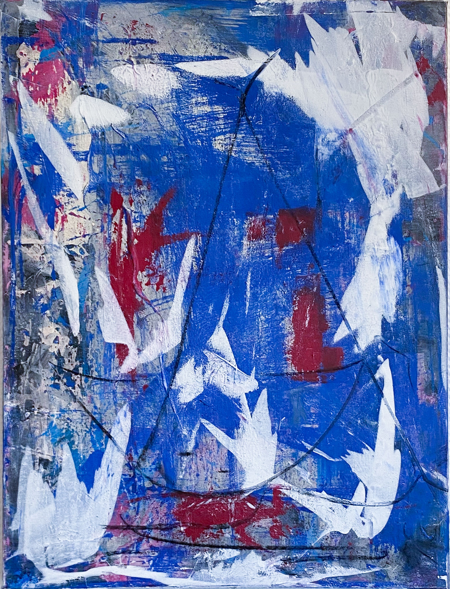 4466 - Segelboot groß - 80 x 60 x 4 cm