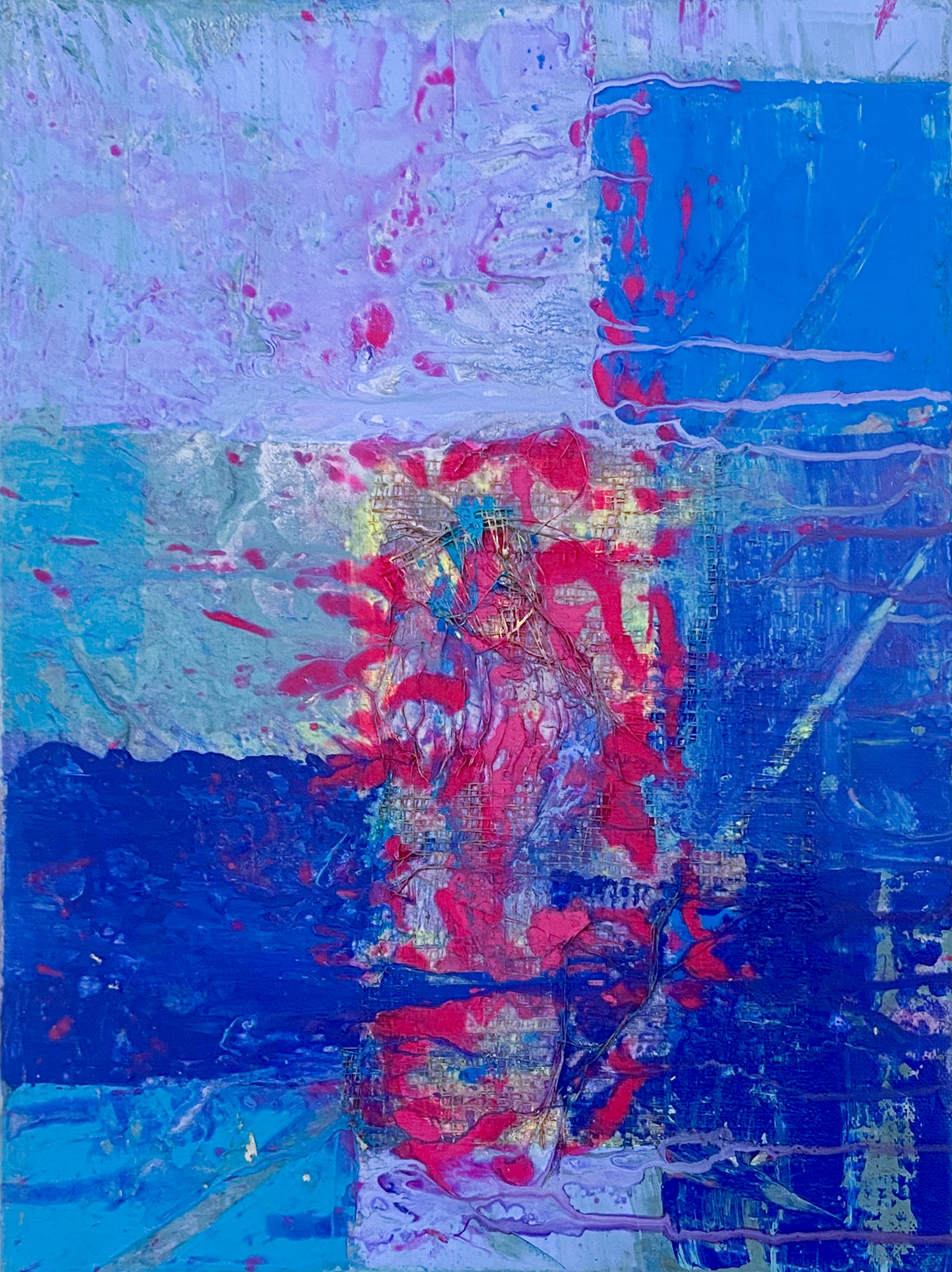 4454 - Pink meets blue - 40 x 30 cm