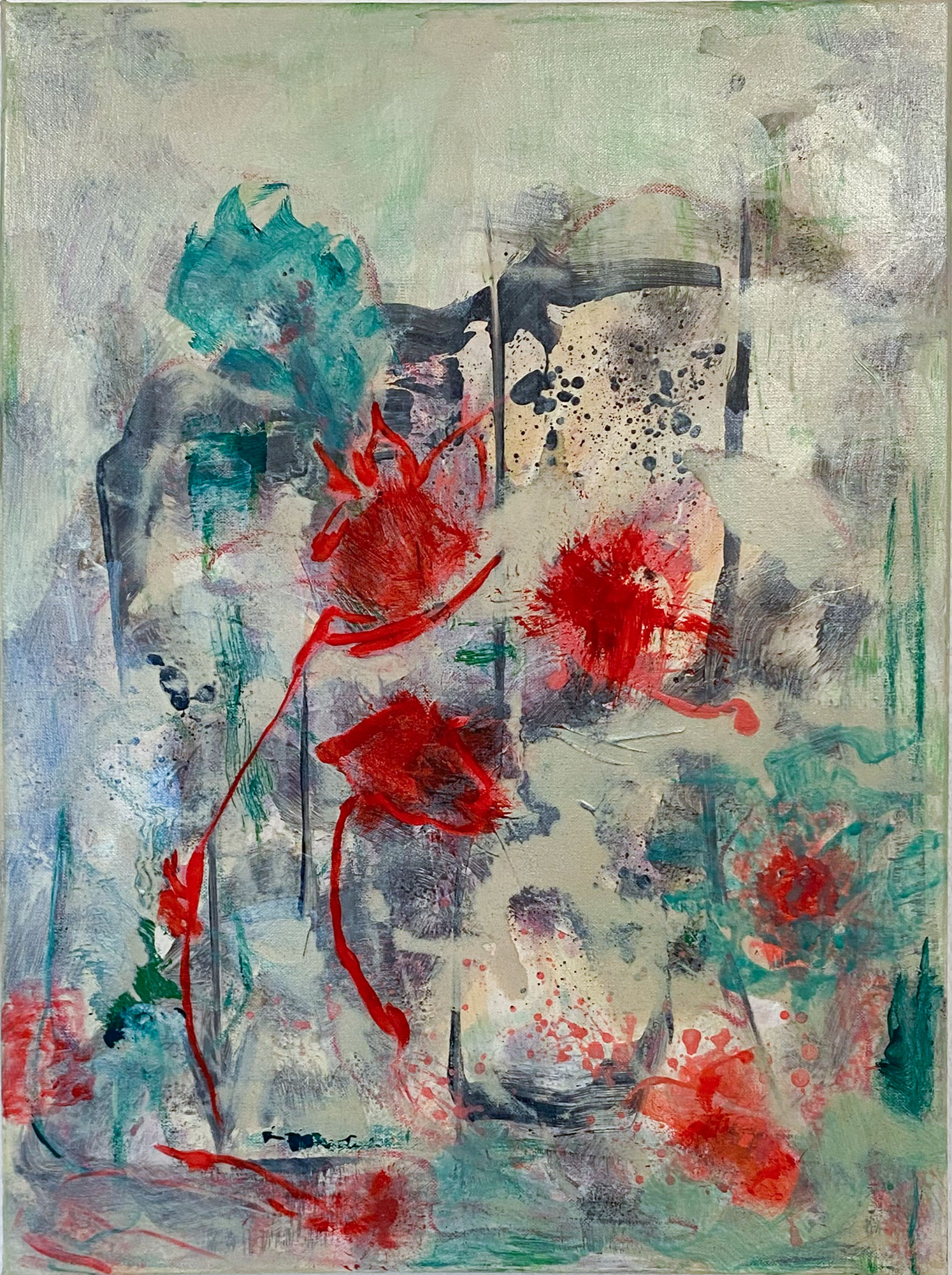 4447 - Fantasieblumen - 70 x 50 cm