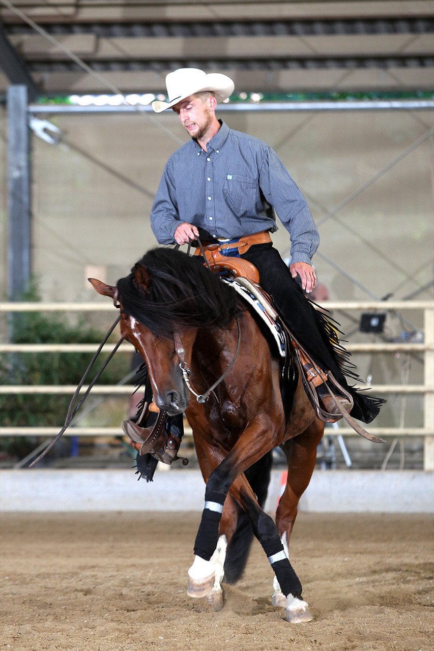 Reinhard Hochreiter und GFH Sonar SeGanges Internationale sind Österreichische Meister Reining Open Vollblutaraber. Foto: CK Photographics