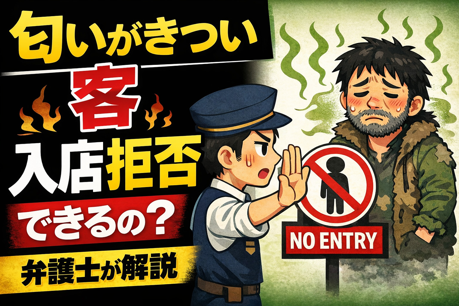 匂いがきつい客を入店拒否しても良いの？