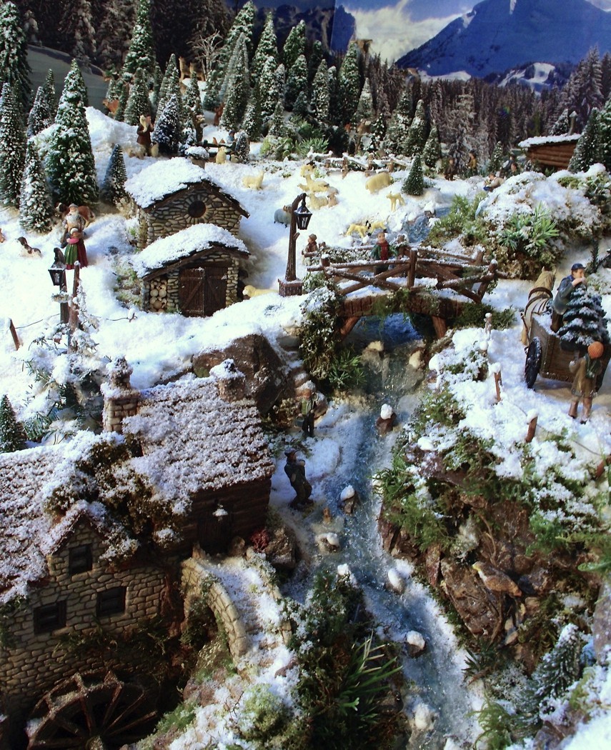 Village de noël 2014 jour Village de Noël 2014 jour - Petits mondes miniatures de Noël