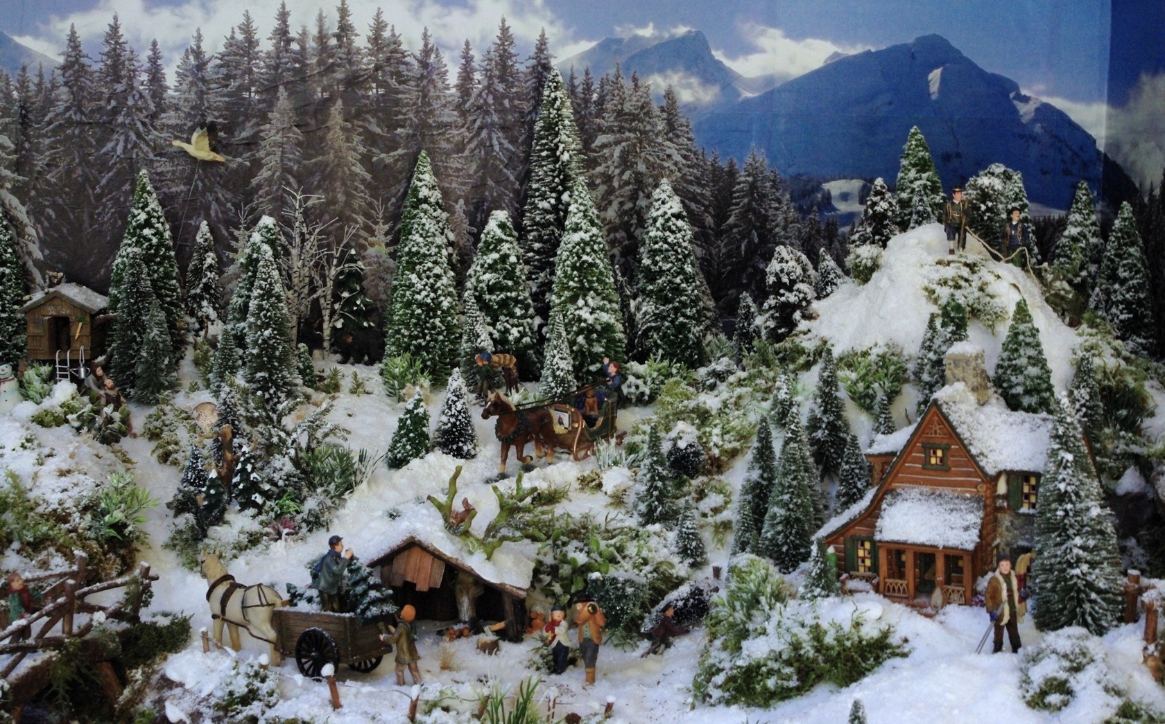 Village de noël 2014 jour Village de Noël 2014 jour - Petits mondes miniatures de Noël