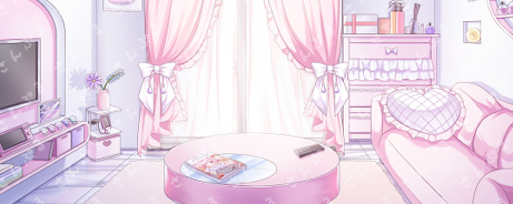 イラストレーターふみなが描いた可愛い配信部屋