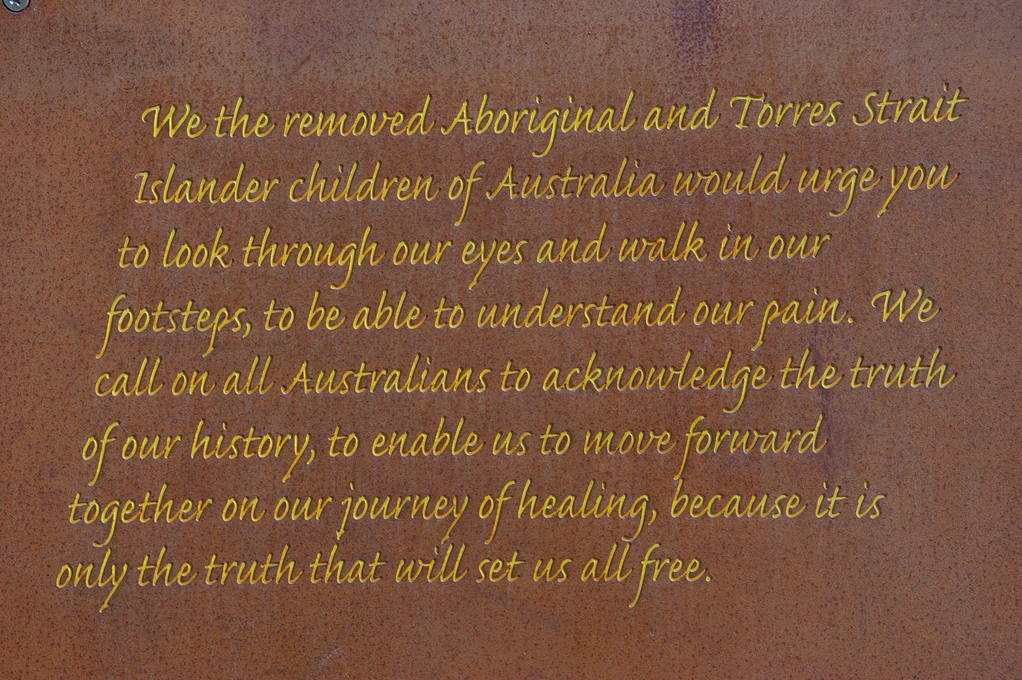 Federation Mall, Canberra - acknowledgement of wrongs done to indigeneous peoples