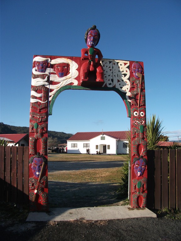 Entrance gate to the marae