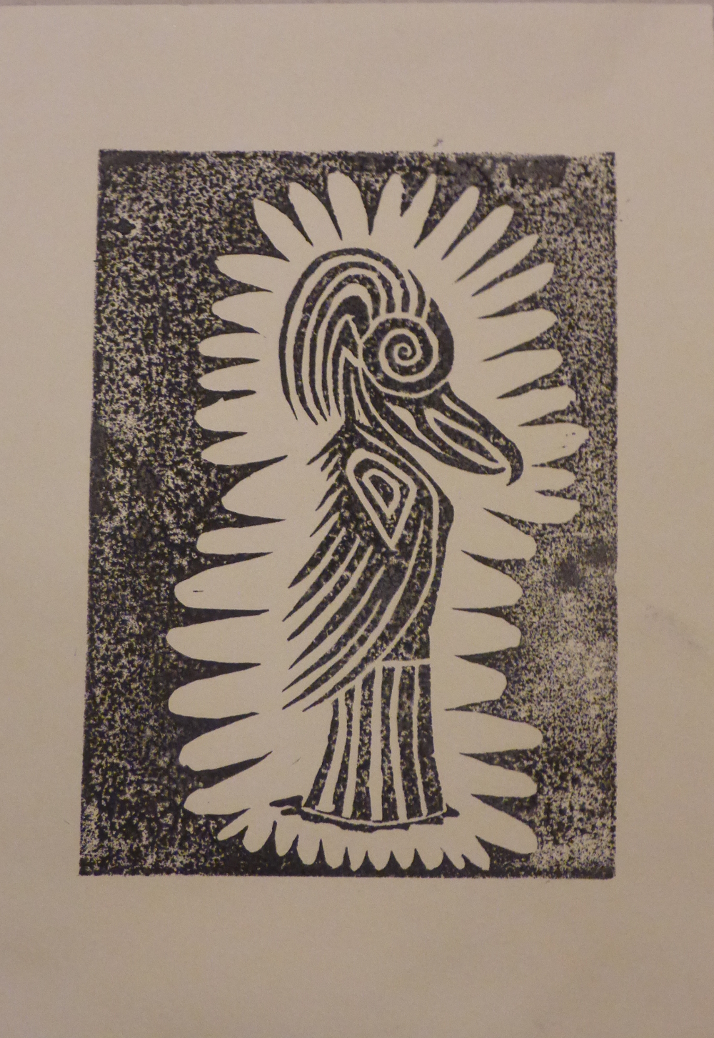 "Eris I", 2018, linocut on paper, 21 x 30 cm