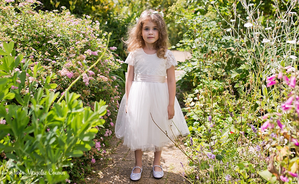 Robe de cérémonie bébé pour mariage cérémonie cortège dentelle et tulle Lika