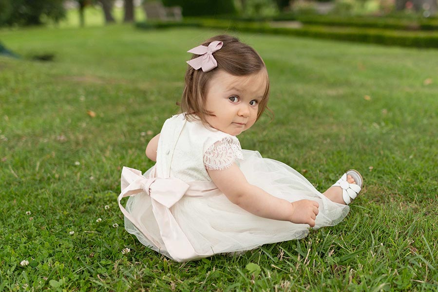 Robe de cérémonie bébé pour mariage cérémonie cortège dentelle et tulle Lika