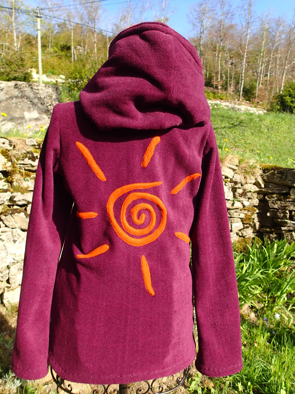 Pull capuche Soleil couchant