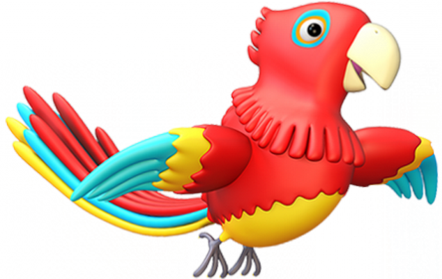perroquet - oiseau - animaux - smiley émoticône émoji cartoon clipart illustration - artémotic