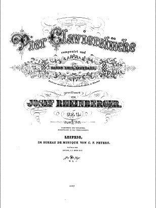 op.1の表紙。「JOSEF RHEINBERGER」であることがお分かり頂けるだろうか?