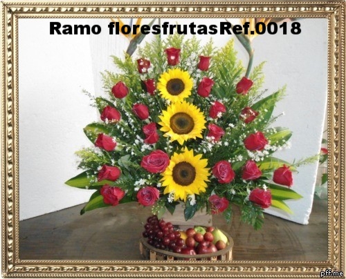 FLORISTERIA LOS FRUTALES.ROSAS ,GIRASOLES Y FRUTAS REFERANCIA N.0018