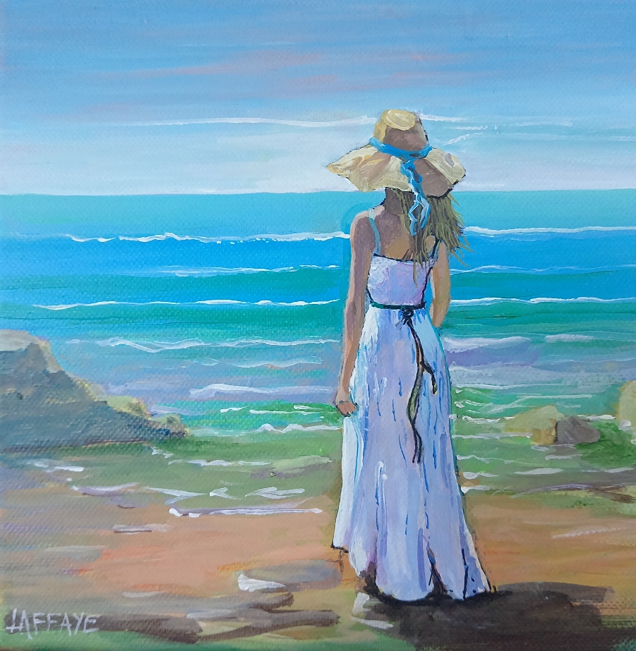 Contemplation. Acryliq.sur toile.20x20cm.55€. Disponible.