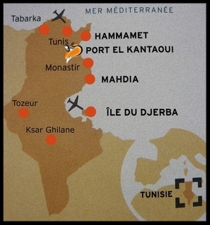 Mapa de Túnez