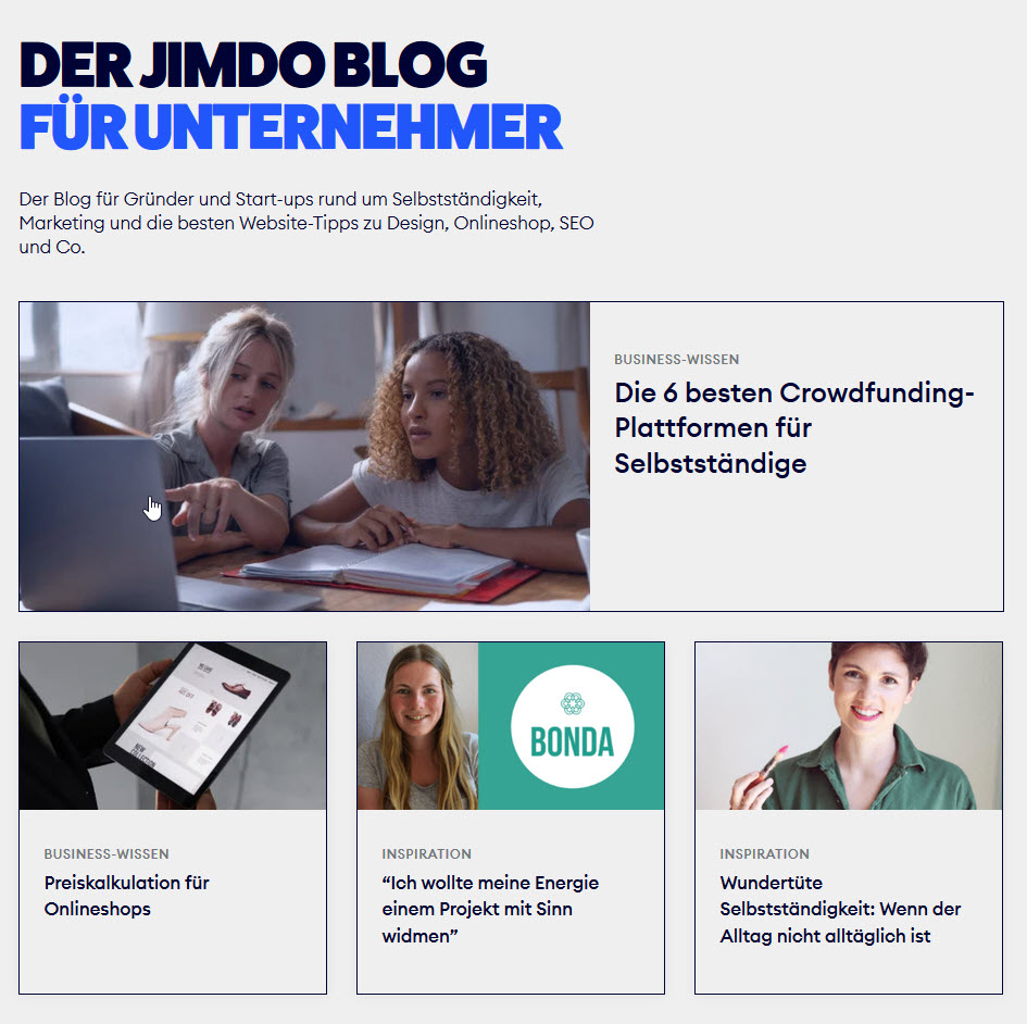 Bock auf Blog? Der Jimdo Blog für Unternehmer