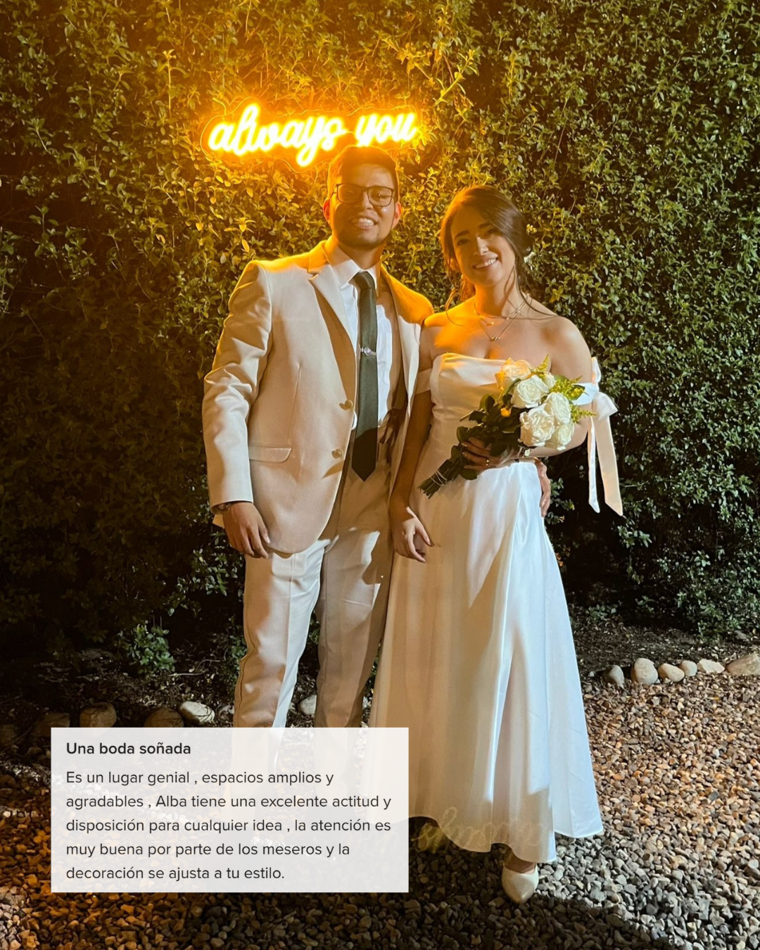 Calificación boda Eventos Casa El Misterio Cajicá