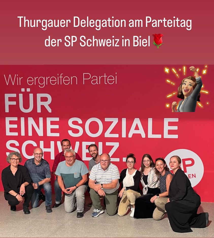 SP Thurgau Delegation am Parteitag der SP Schweiz, 26.8.23