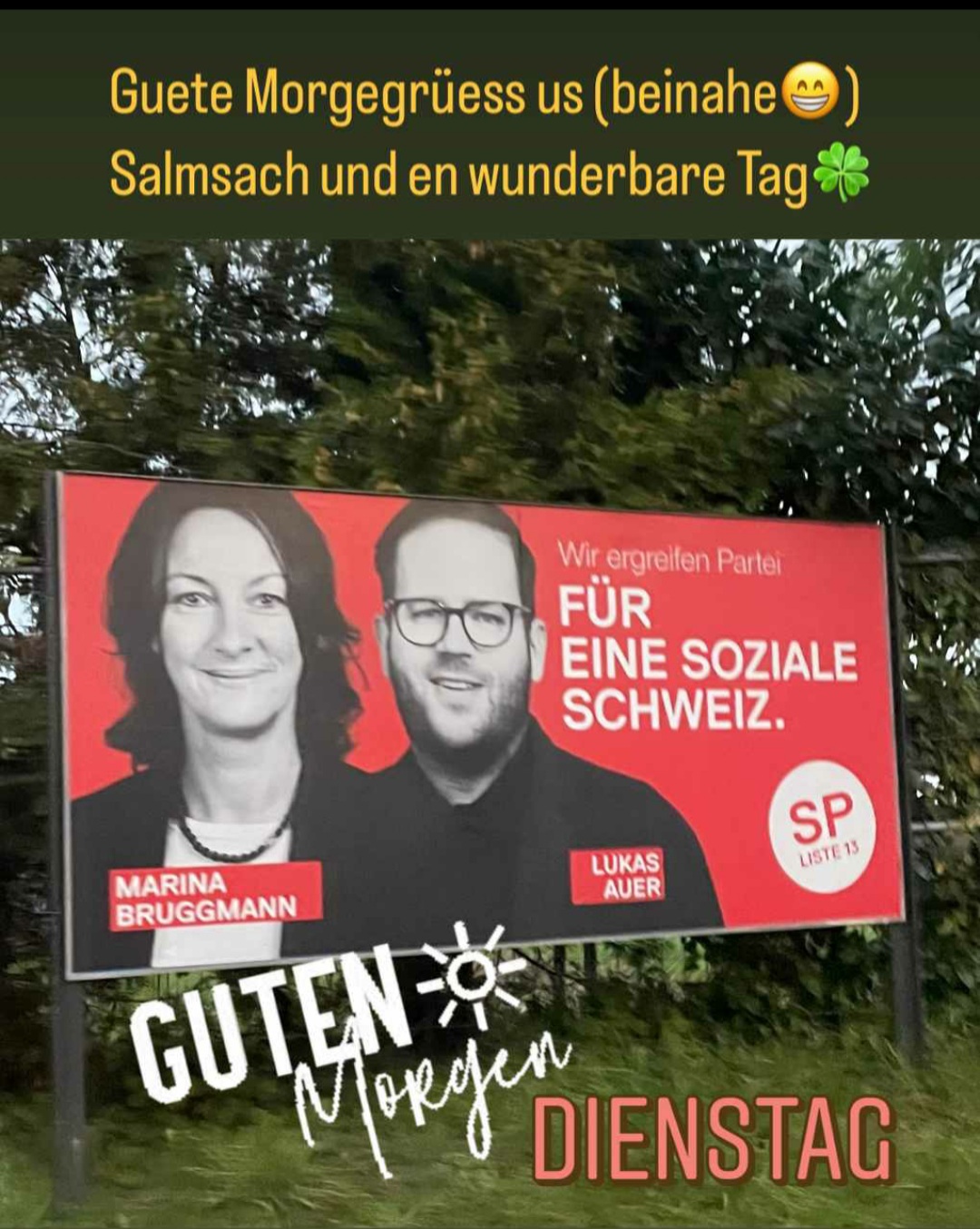 Plakat in Salmsach, 09.2023