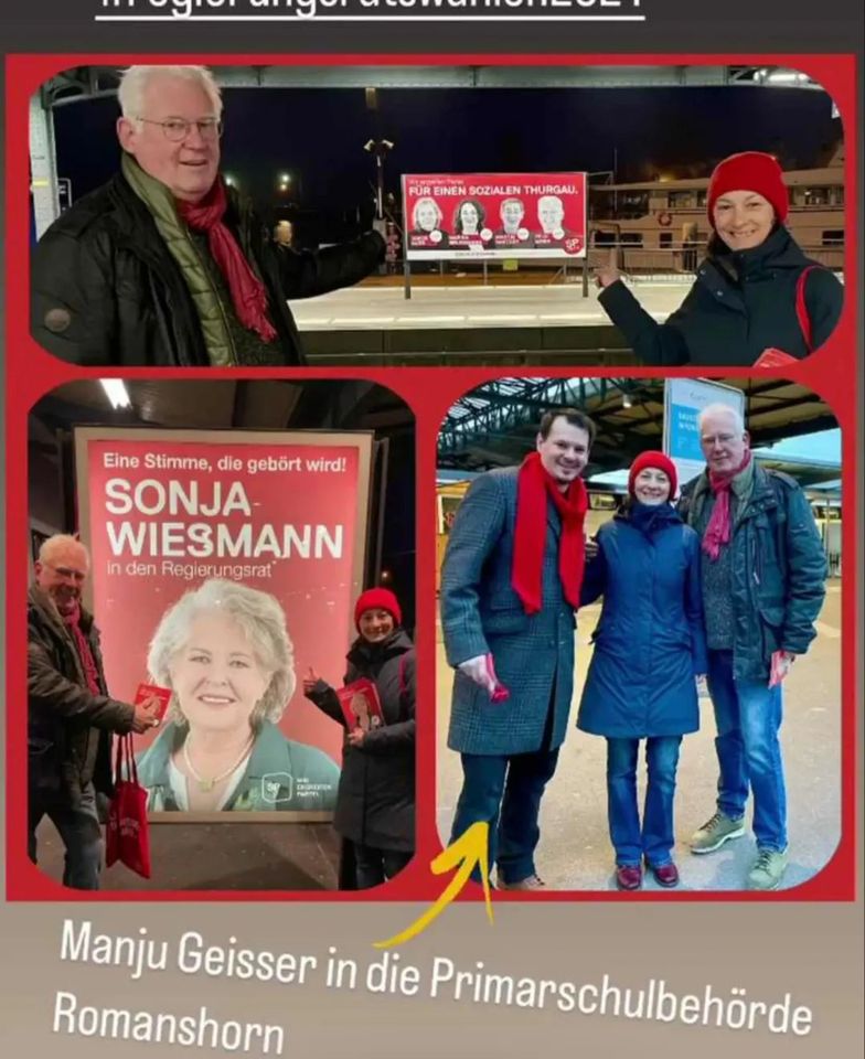 Flyeraktion Romanshorn mit Felix Meier und Manju Geisser 03.2024