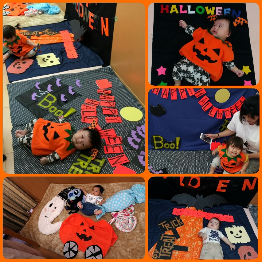 ハロウィン寝相アート はんもっく