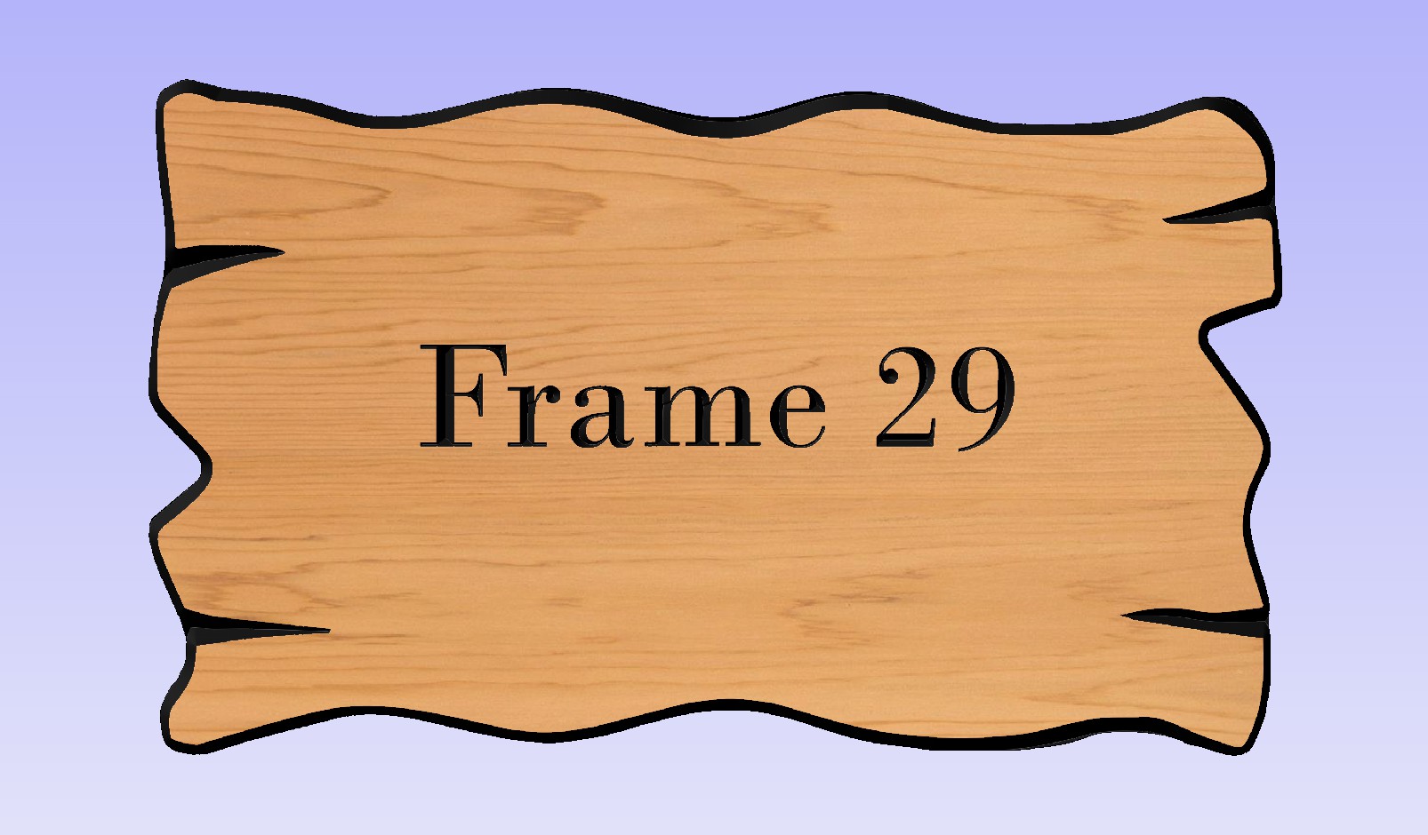 This frame works well with any size sign.
