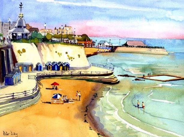 'Broadstairs from Louisa Bay.' Image with kind permission of Peter Day, artist.