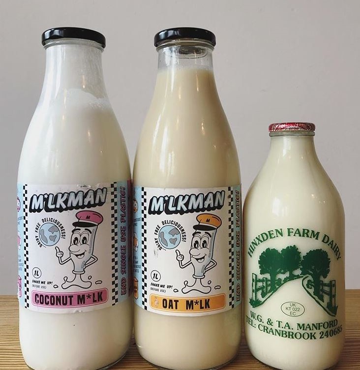 Glass bottles of locally sourced milk. Image: Salt of the Earth