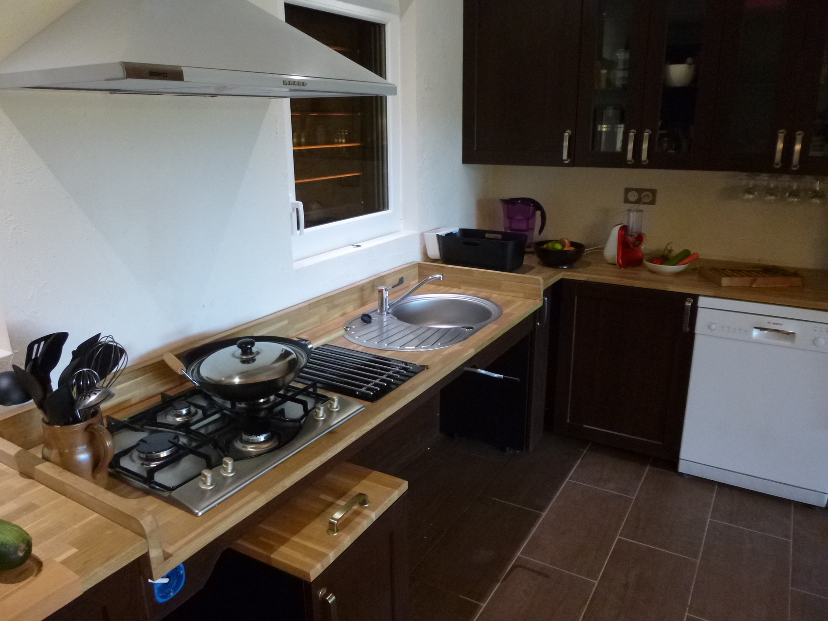 plan de travail et de cuisson amovible