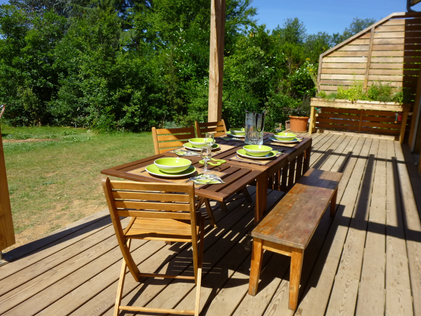 vue terrasse et potager