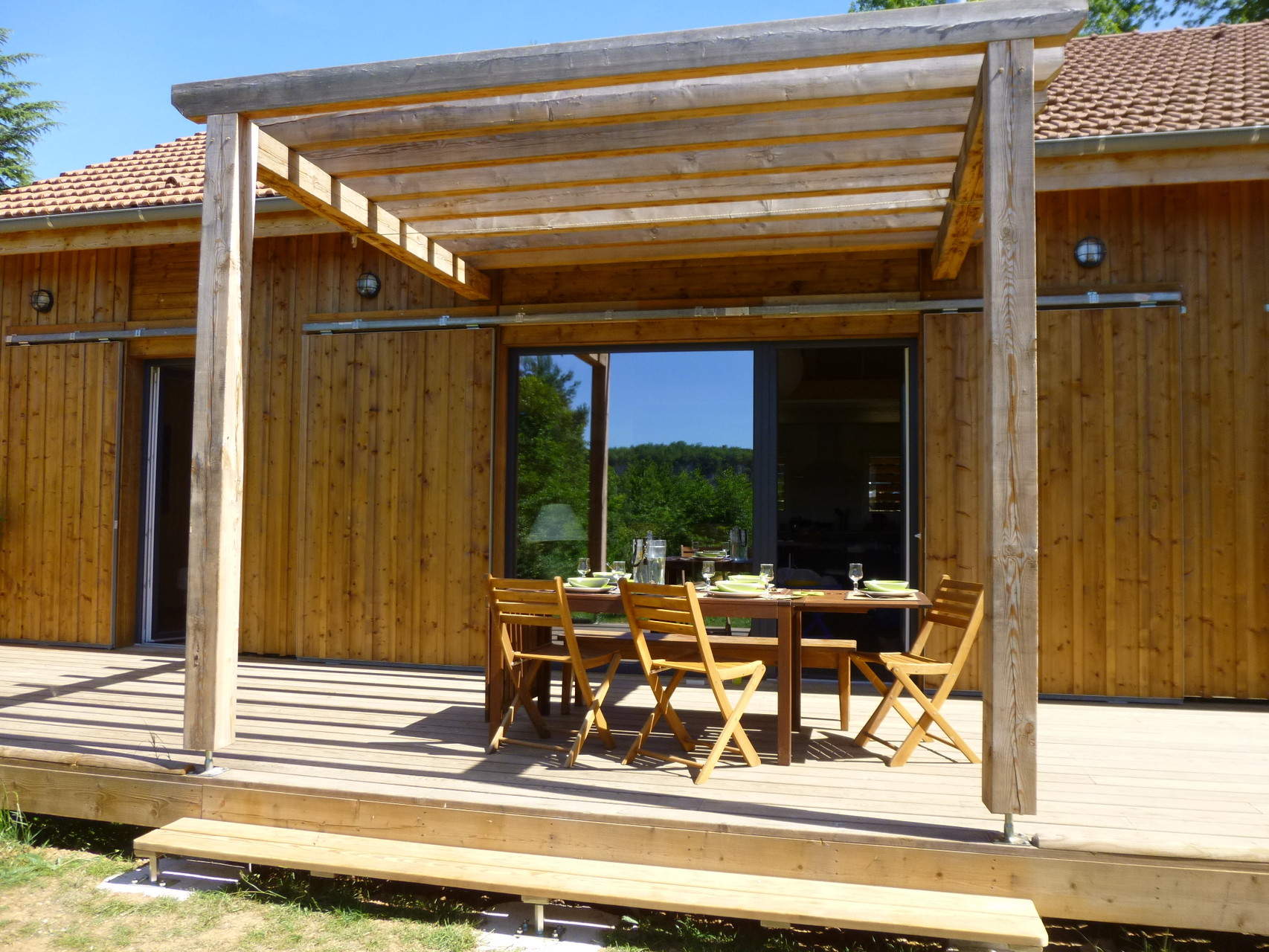 vue terrasse et pergola