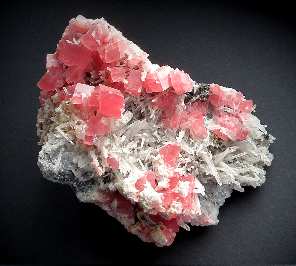Rhodochrosite et quartz ; Hedge Hog Pocket ; Colorado ;USA