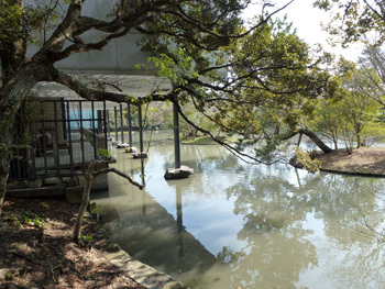 鎌倉市・神奈川県立近代美術館　鎌倉館の池