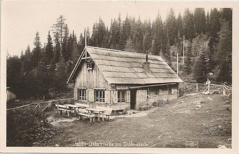 Die alte Otto-Hütte am Dobratsch ca 1910-1920