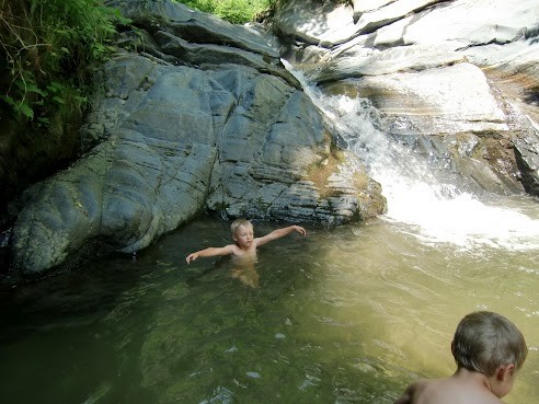 Baden im "Blauen Tumpf" in der Granatschlucht