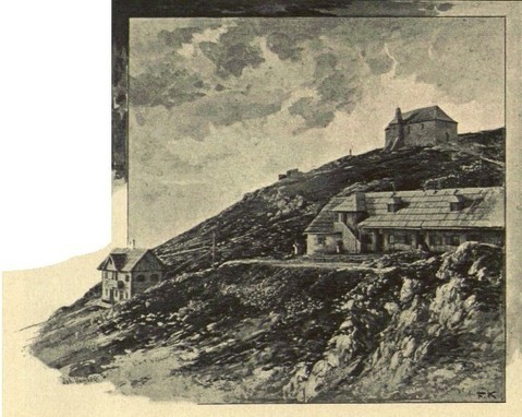 Dobratsch Rudolfshaus und Gipfelhaus 1897