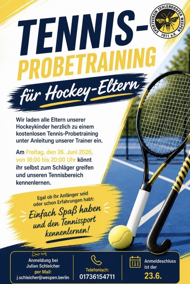 Tennisplatz statt Spielfeldrand