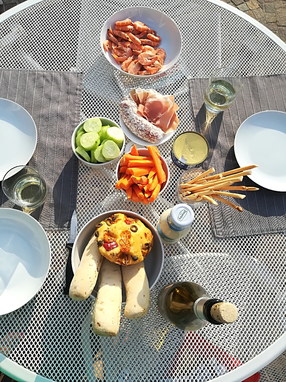 Unser Picknick in der Unterkunft