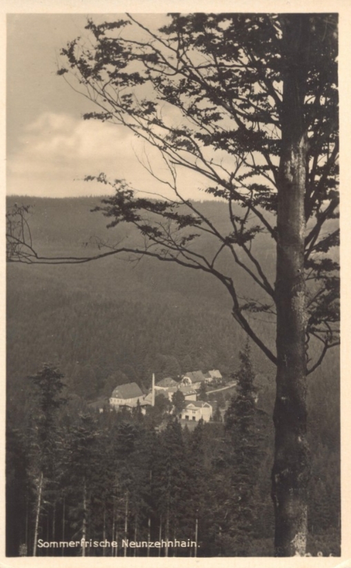 Wünschendorf Erzgebirge Blick auf Neunzehnhain 1930