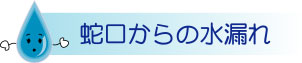 蛇口からの水漏れ