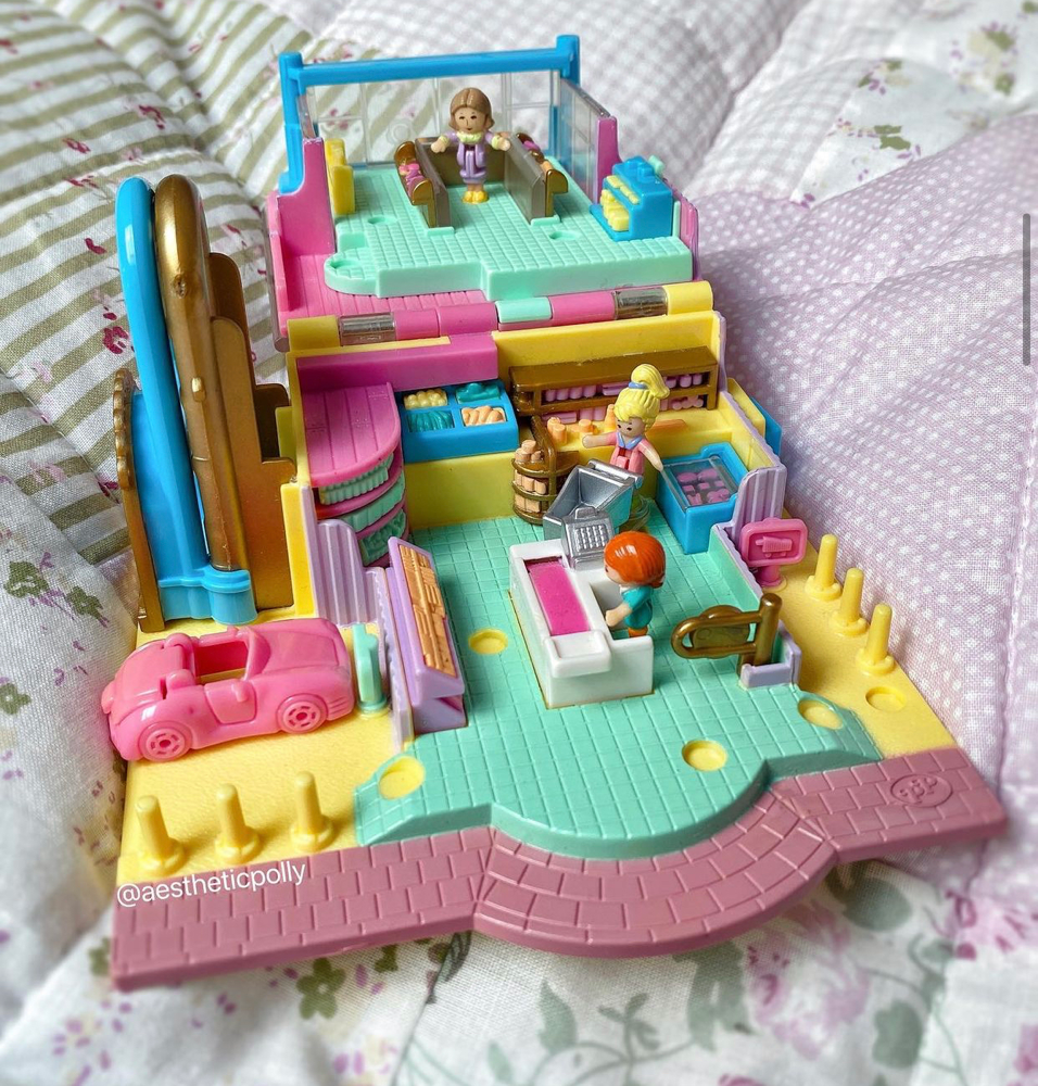 Polly Pocket Coffret Shani Atelier de peinture avec 2 mini-figurine