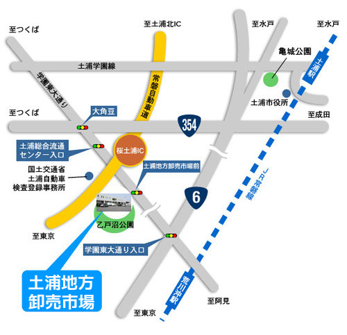 アクセス 土浦地方卸売市場