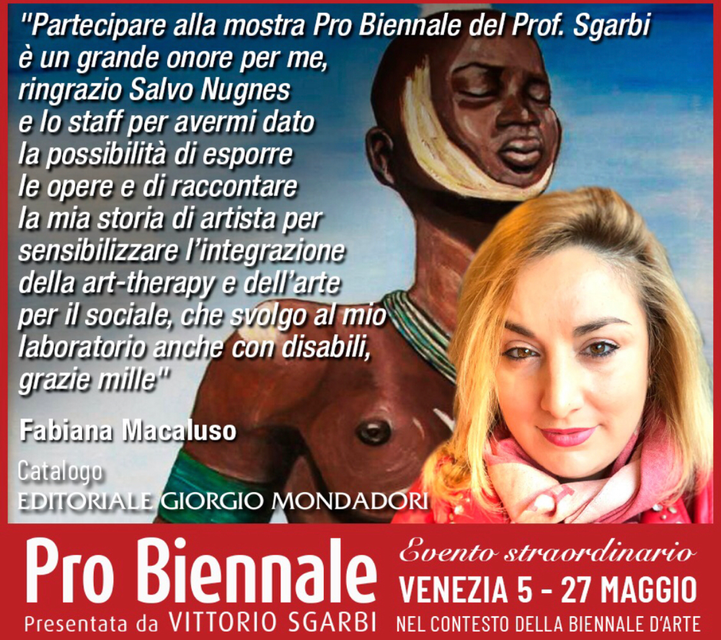 Macaluso Fabiana alla pro biennale Vittorio Sgarbi 
